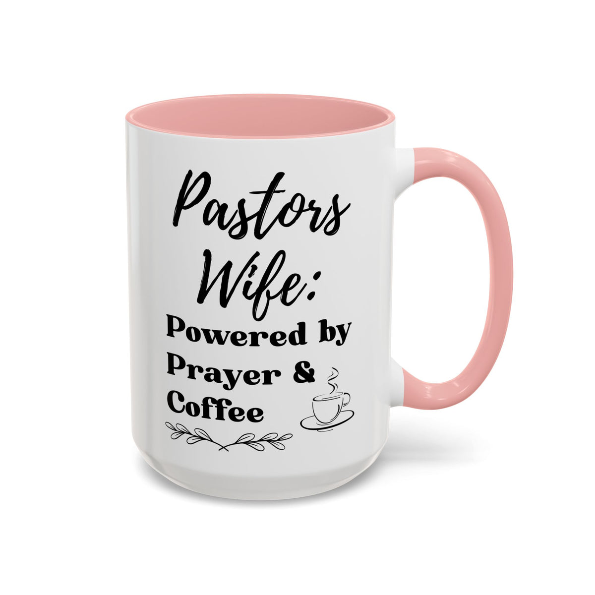 Pastor's Wife Coffee Mug - Powered by Prayer & Coffee