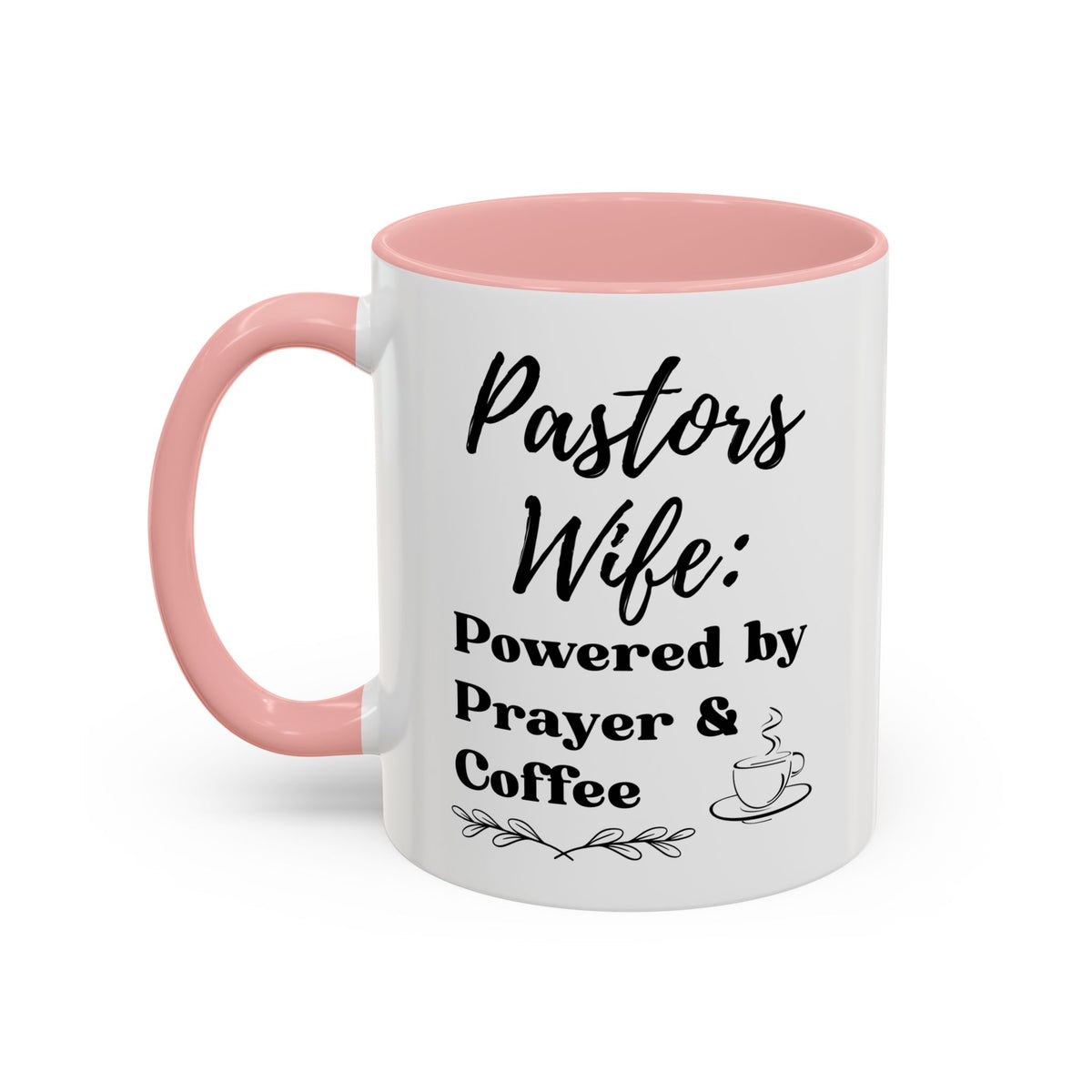 Pastor's Wife Coffee Mug - Powered by Prayer & Coffee