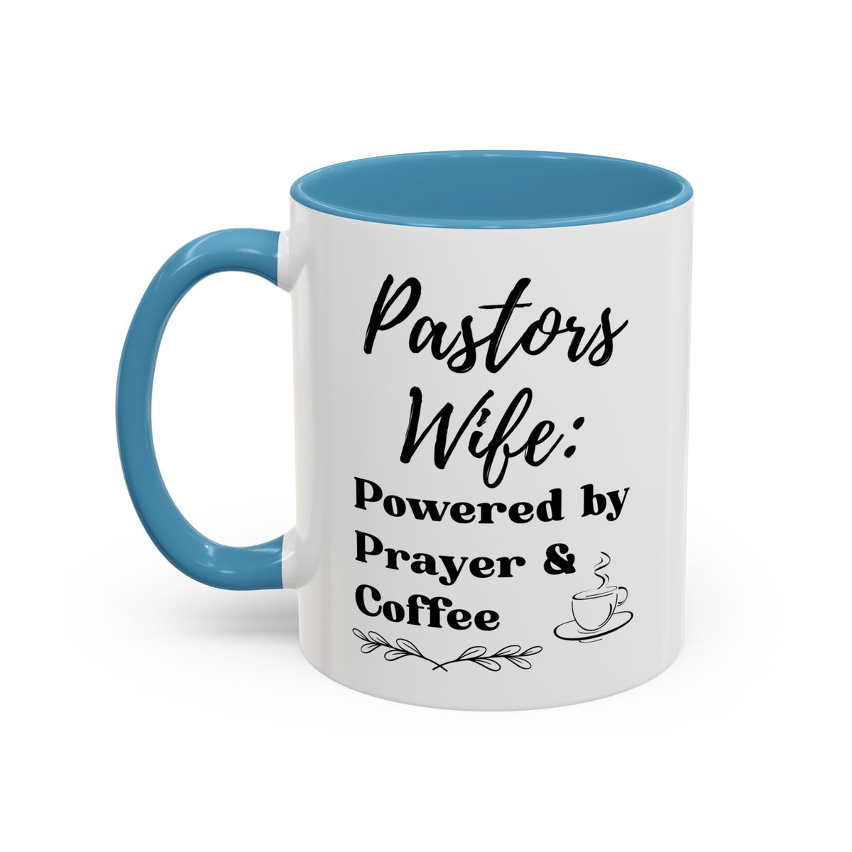 Pastor's Wife Coffee Mug - Powered by Prayer & Coffee