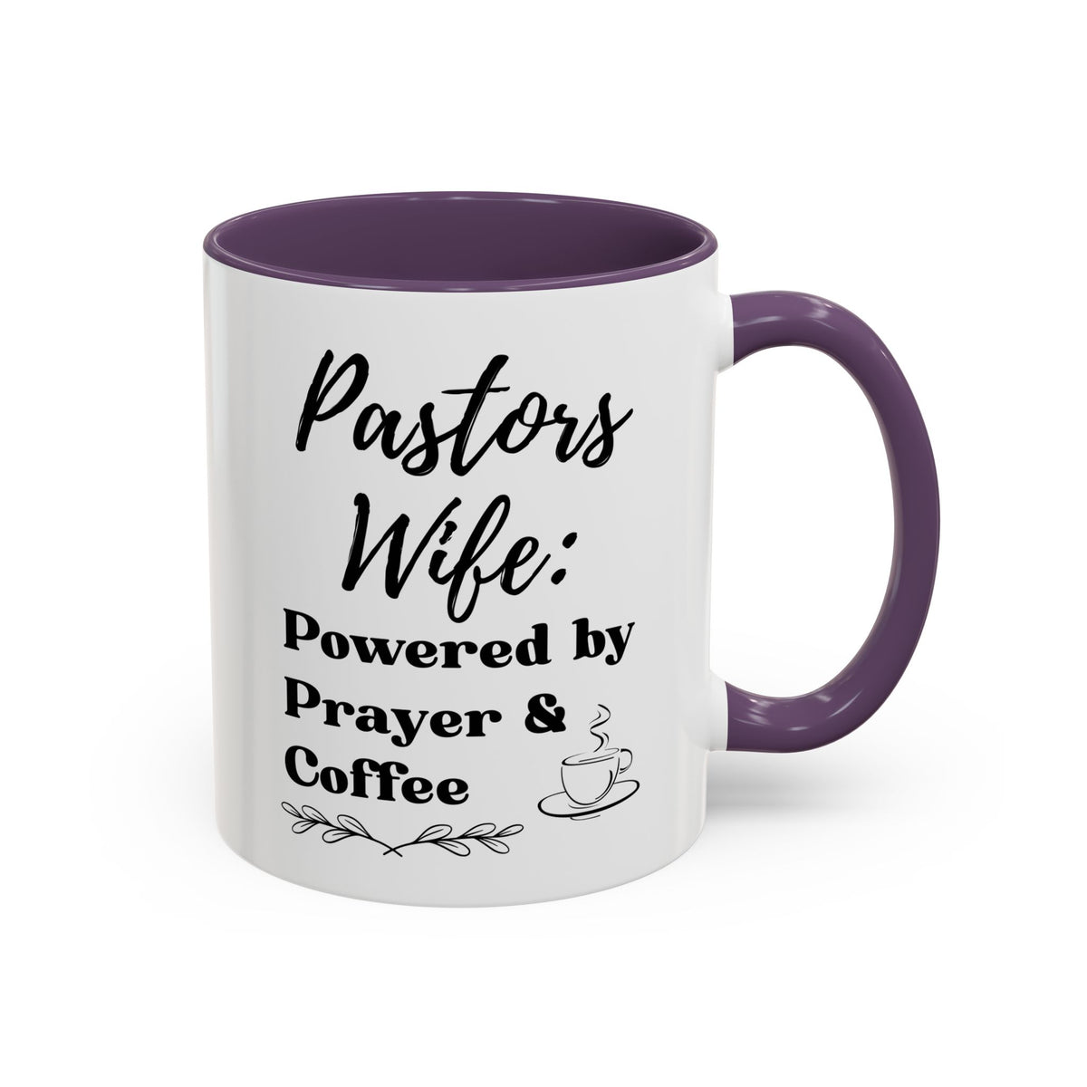 Pastor's Wife Coffee Mug - Powered by Prayer & Coffee