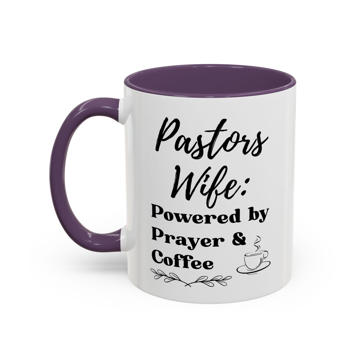Pastor's Wife Coffee Mug - Powered by Prayer & Coffee