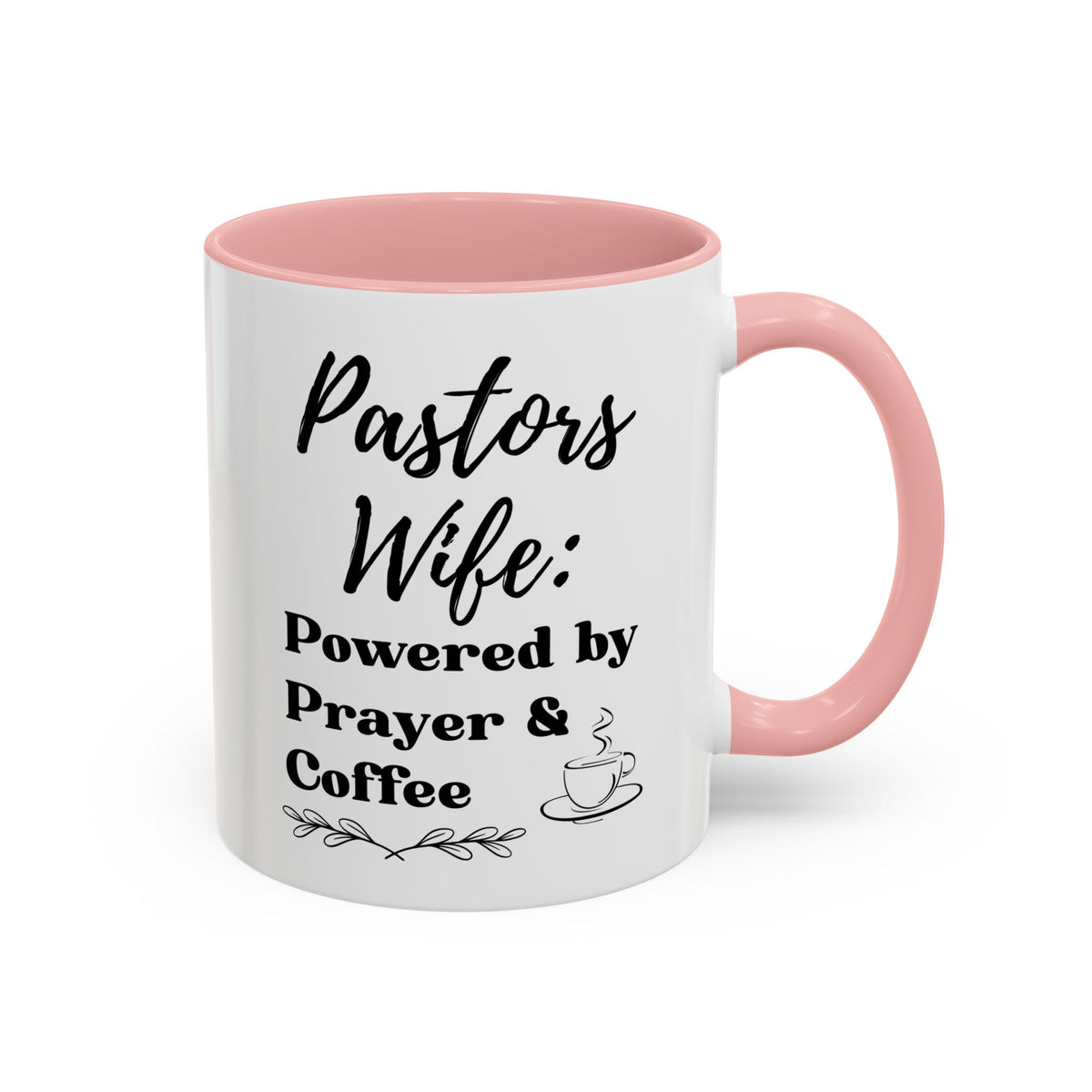 Pastor's Wife Coffee Mug - Powered by Prayer & Coffee