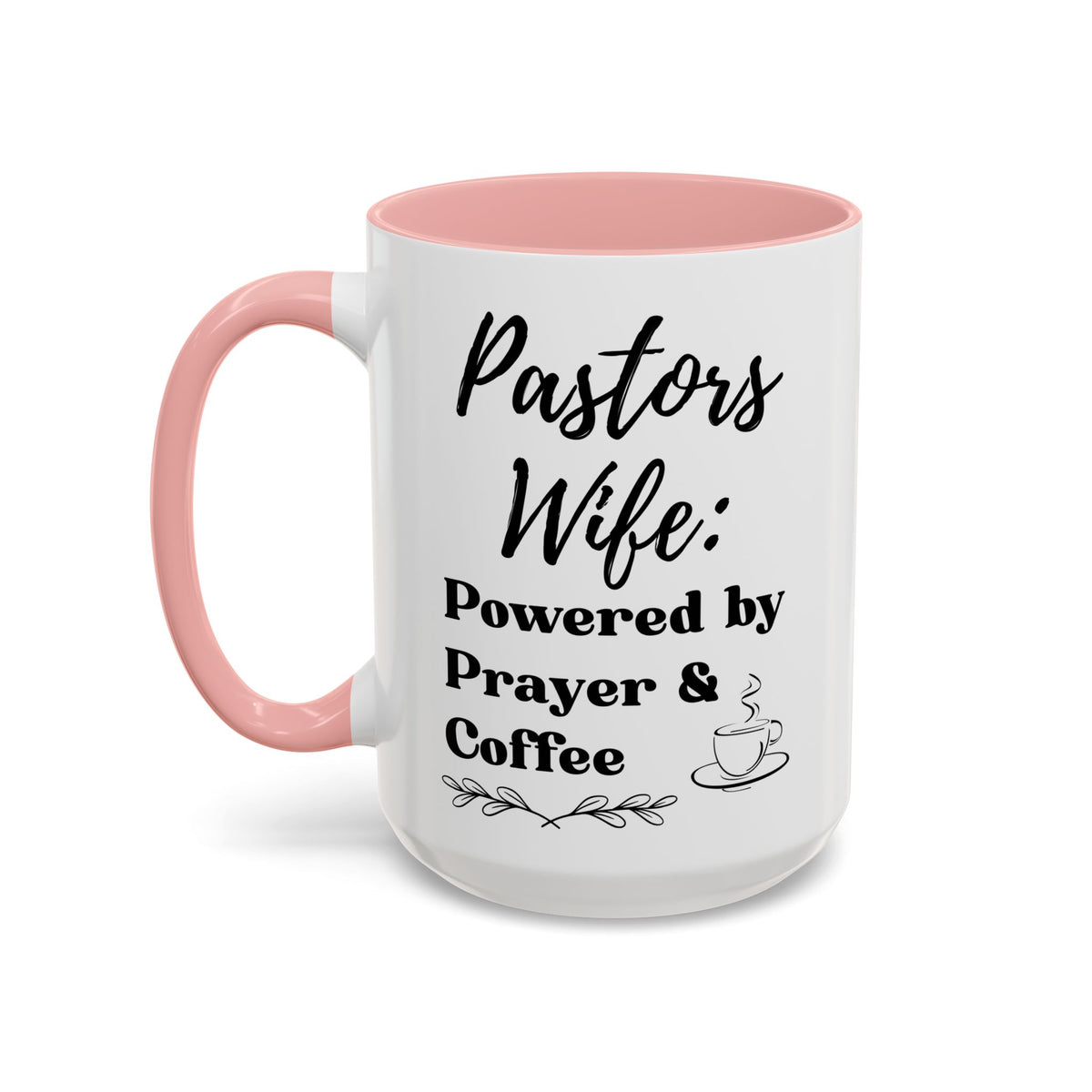 Pastor's Wife Coffee Mug - Powered by Prayer & Coffee