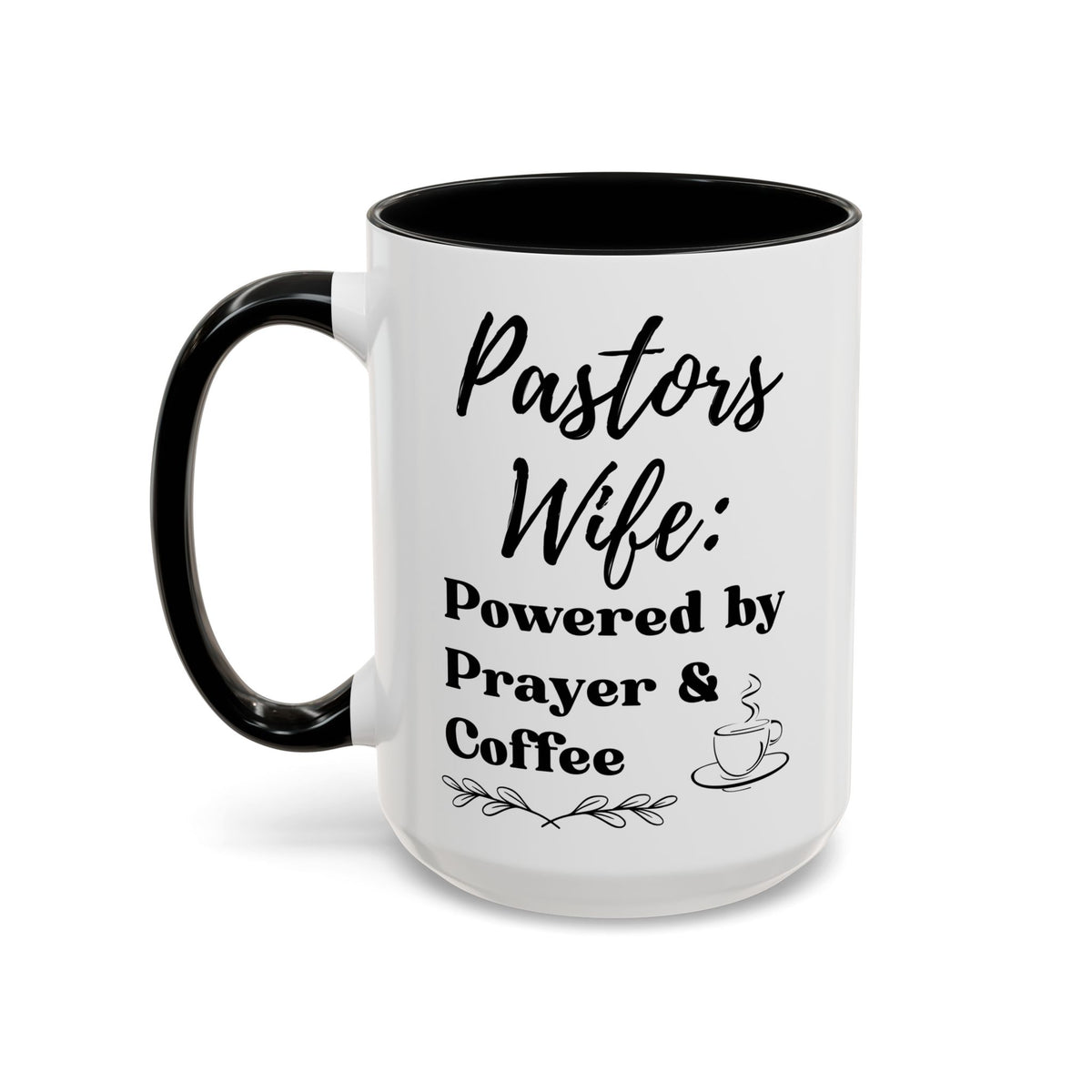 Pastor's Wife Coffee Mug - Powered by Prayer & Coffee