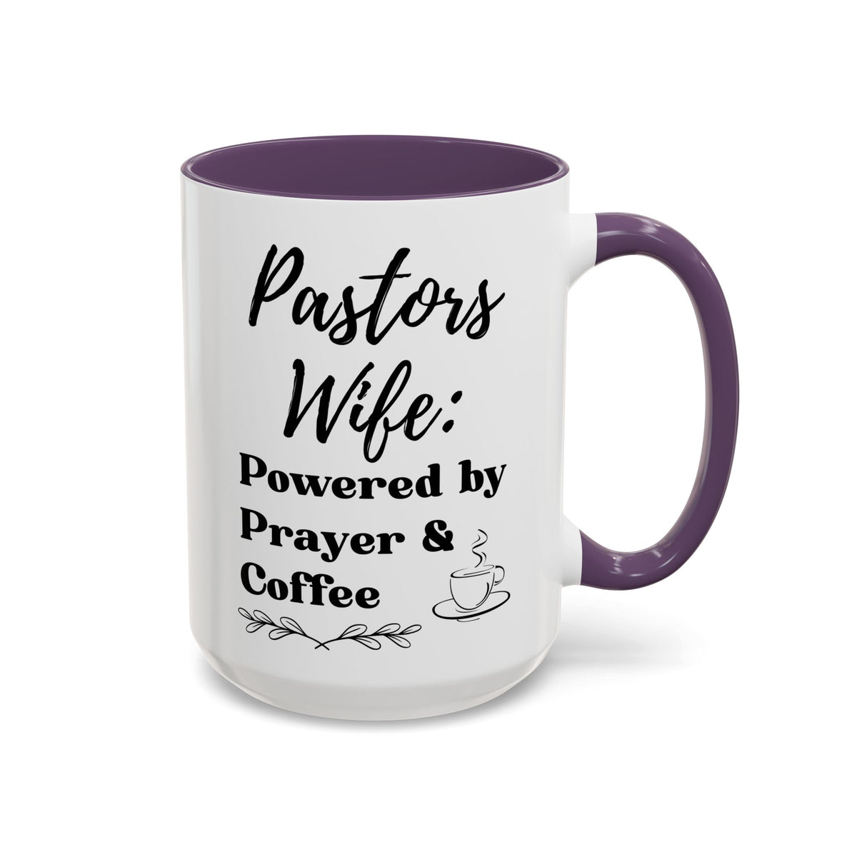 Pastor's Wife Coffee Mug - Powered by Prayer & Coffee