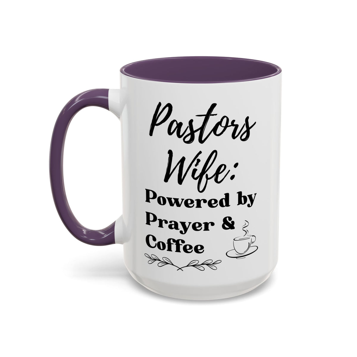 Pastor's Wife Coffee Mug - Powered by Prayer & Coffee