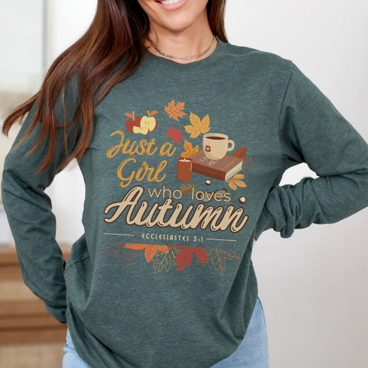 Just a Girl Who Loves Autumn Long Sleeve Tee