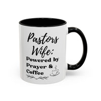 Pastor's Wife Coffee Mug - Powered by Prayer & Coffee