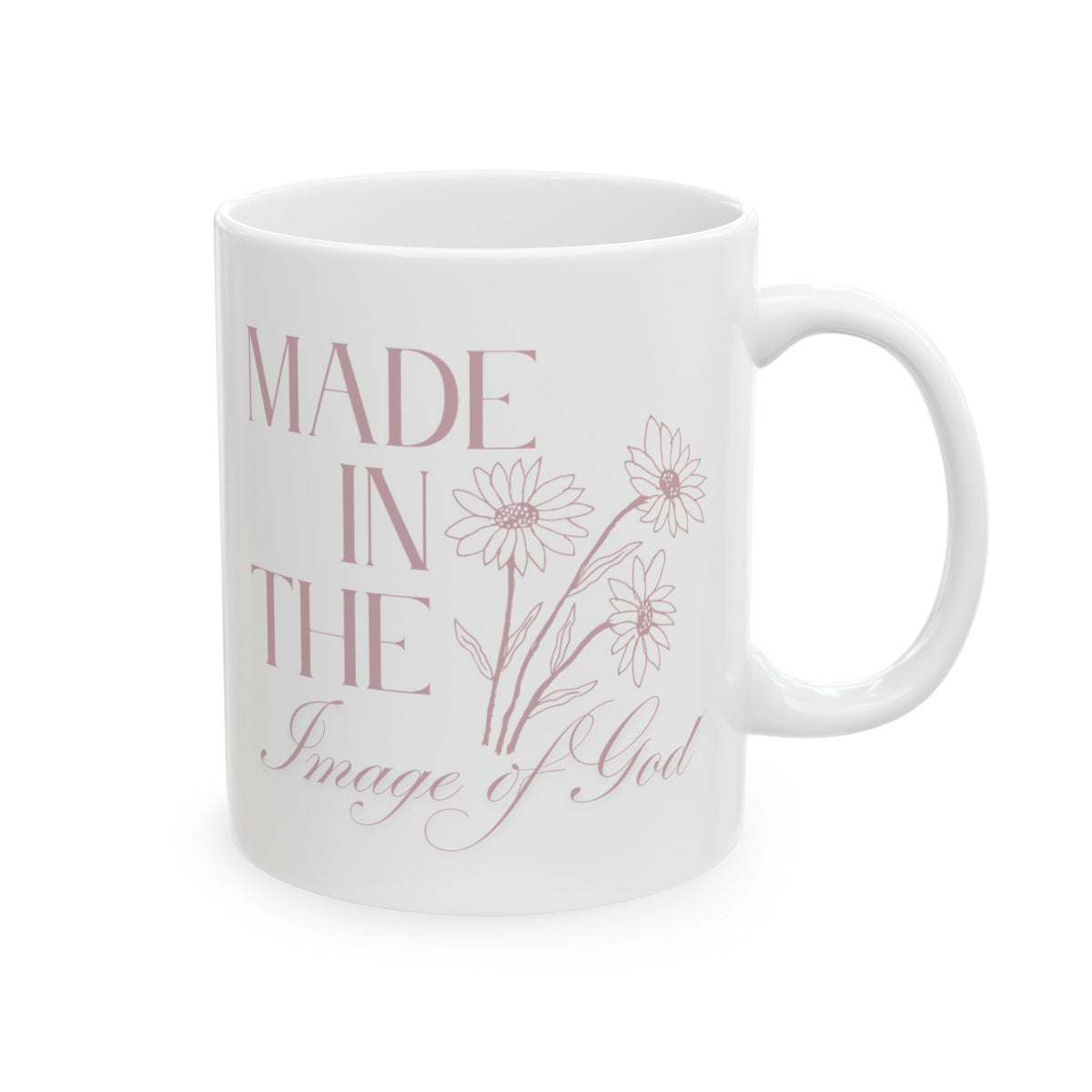 Made in the Image of God – Floral Ceramic Mug