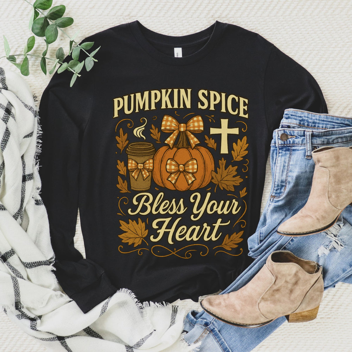 Pumpkin Spice Bless Your Heart Long Sleeve Tee