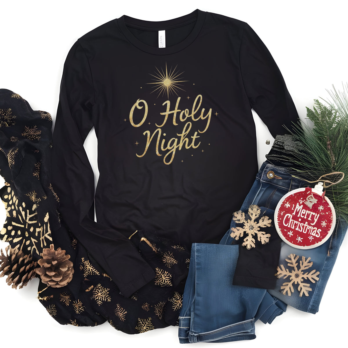 O Holy Night Long Sleeve Tee
