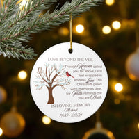 Love Beyond the Veil – Personalized Memorial Christmas Ornament