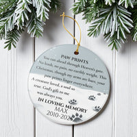 Custom Pet Memorial Ornament – Ceramic Keepsake with Poem