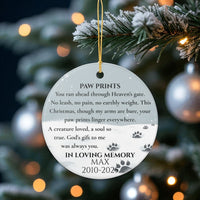 Custom Pet Memorial Ornament – Ceramic Keepsake with Poem