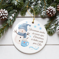 Snowman Smiles & Cocoa Sips – Sister Christmas Ornament