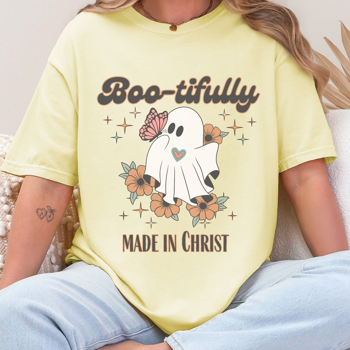 Boo-tifully Made in Christ Comfort Colors Tee
