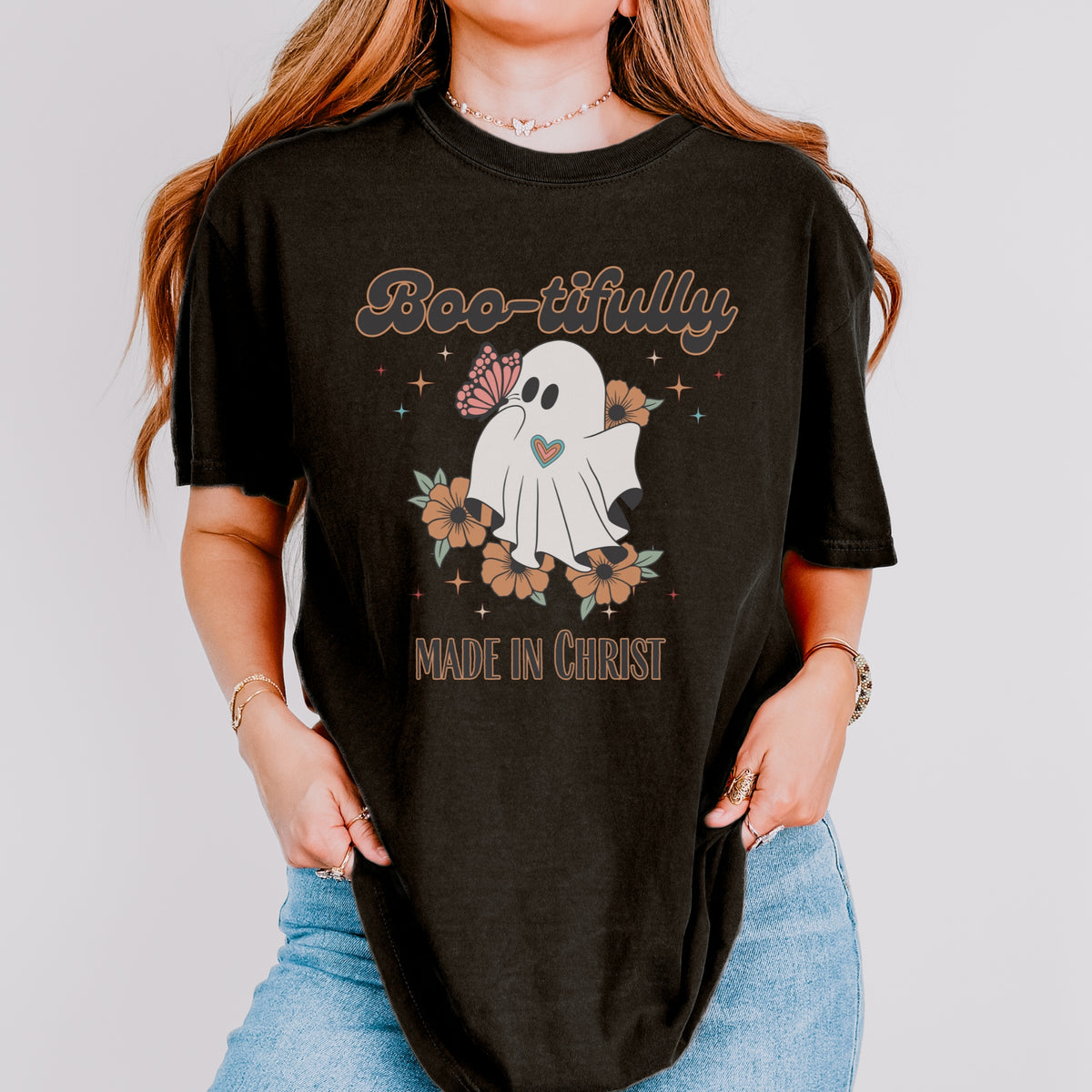 Boo-tifully Made in Christ Comfort Colors Tee