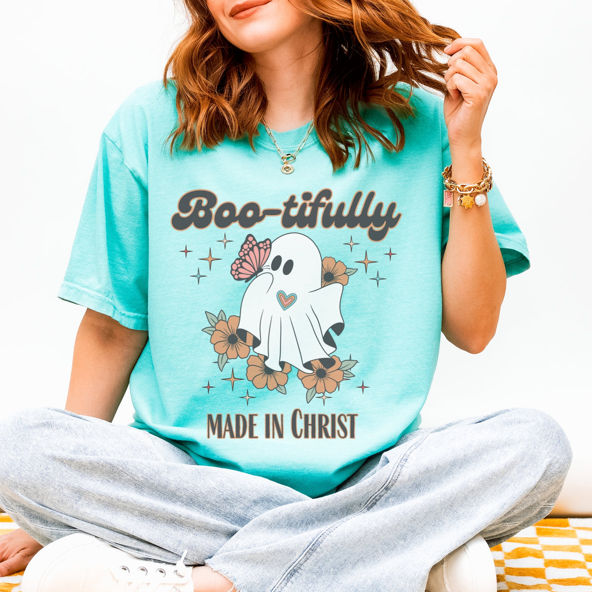 Boo-tifully Made in Christ Comfort Colors Tee