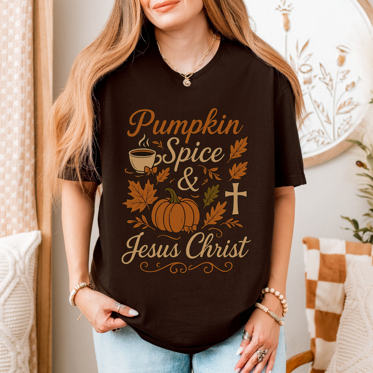 Pumpkin Spice & Jesus Christ Tee