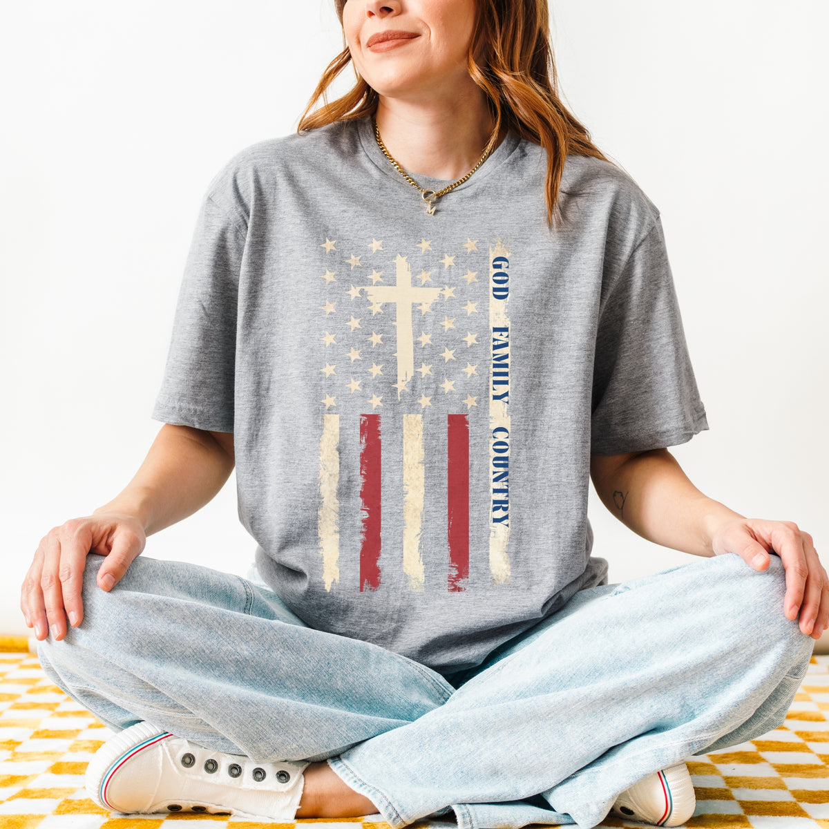 God Family Country Patriotic Tee