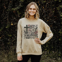 Vintage Linocut Floral Sweatshirt