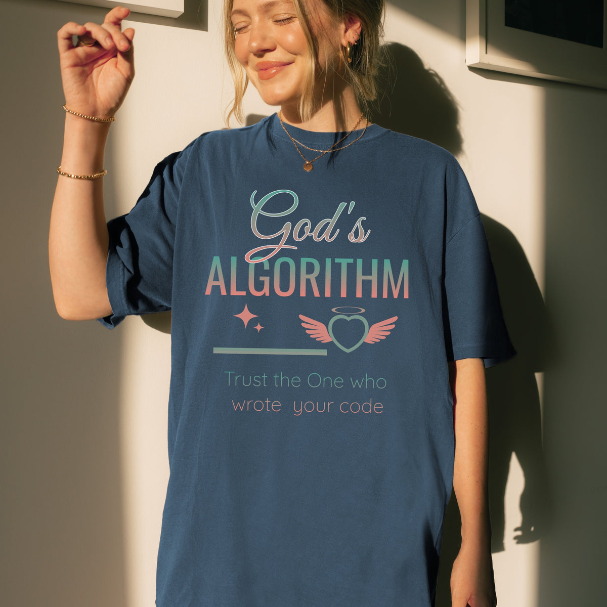 God's Algorithm Comfort Colors Tee