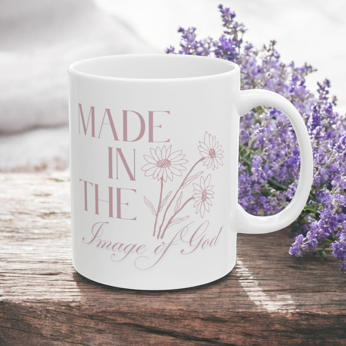 Made in the Image of God – Floral Ceramic Mug