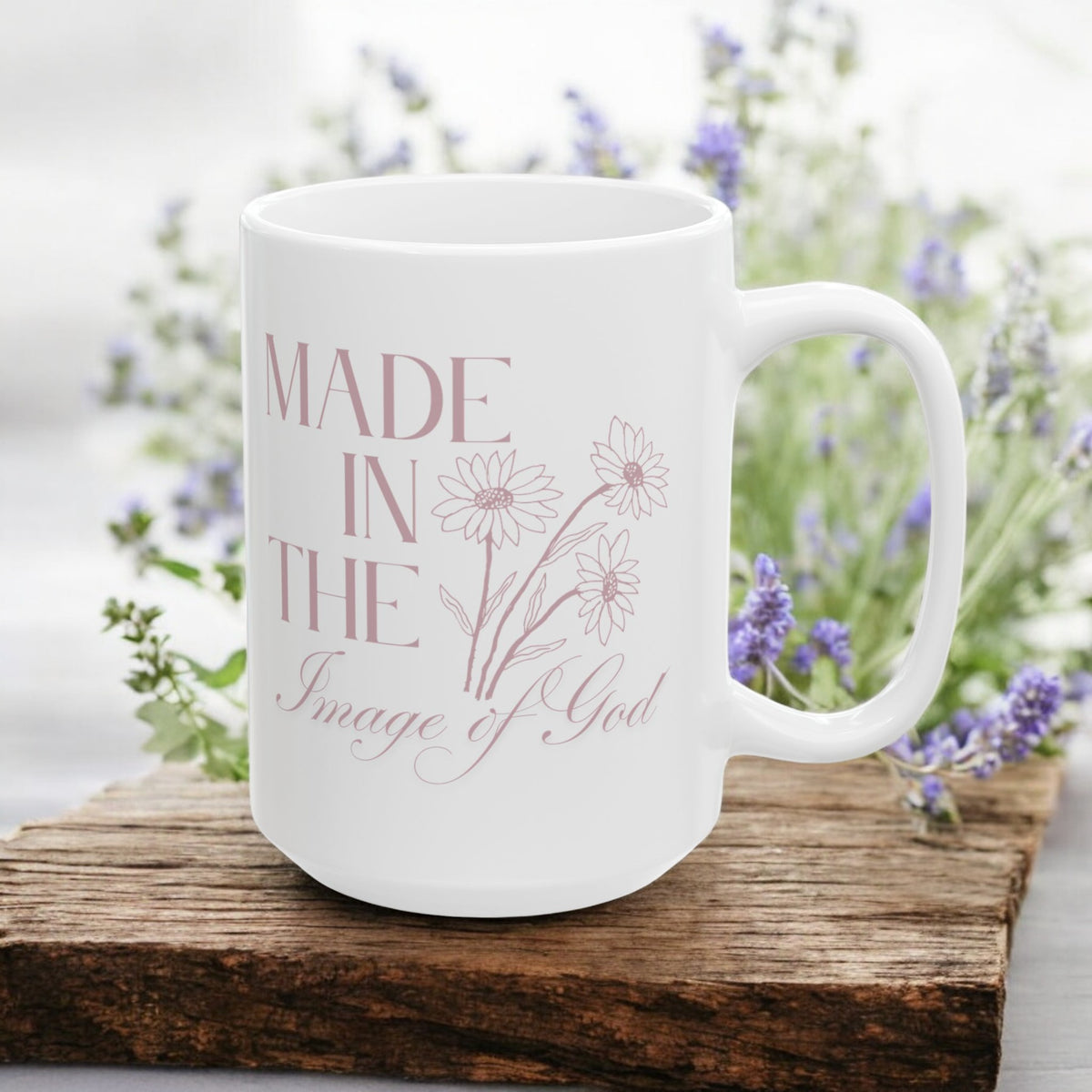 Made in the Image of God – Floral Ceramic Mug