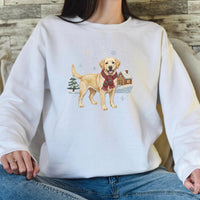 GOLDEN RETRIEVER WINTER SCENE SWEATSHIRT