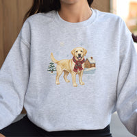 GOLDEN RETRIEVER WINTER SCENE SWEATSHIRT