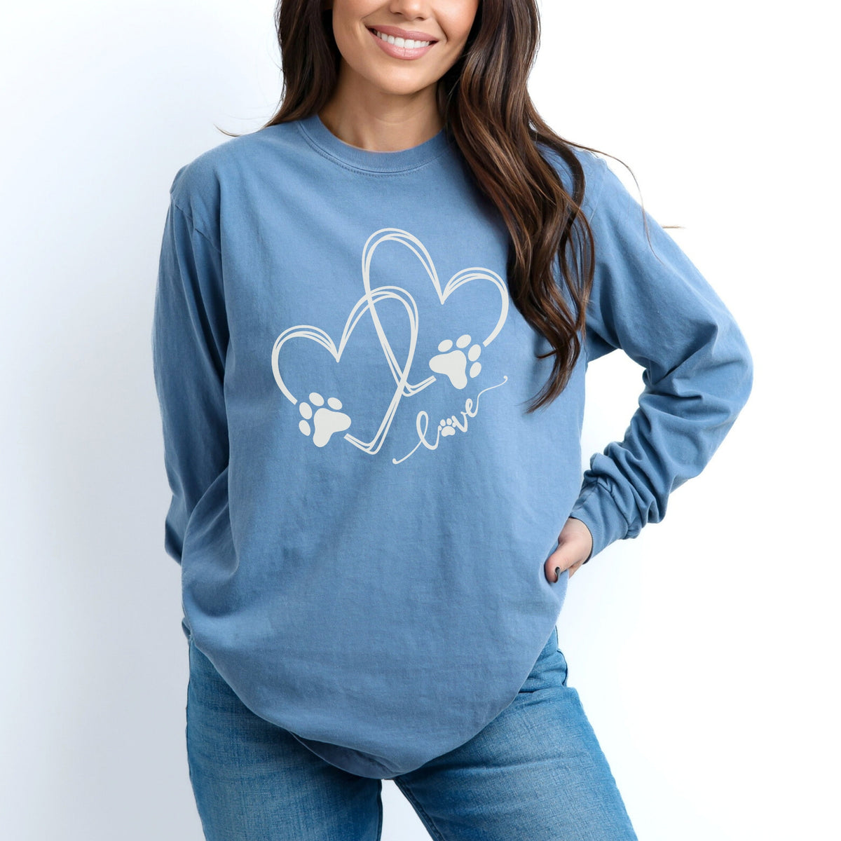 PET PAW HEARTS LONG SLEEVE TEE