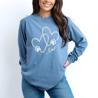 PET PAW HEARTS LONG SLEEVE TEE