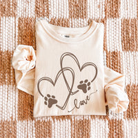 PET PAW HEARTS LONG SLEEVE TEE