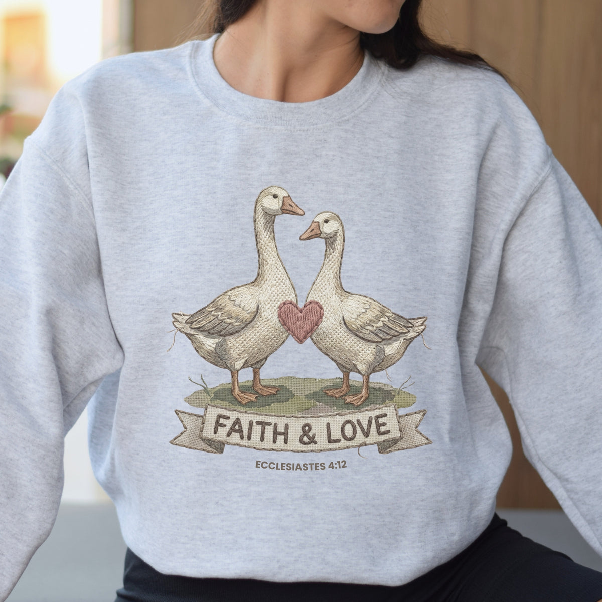 FAITH & LOVE GOOSE SWEATSHIRT