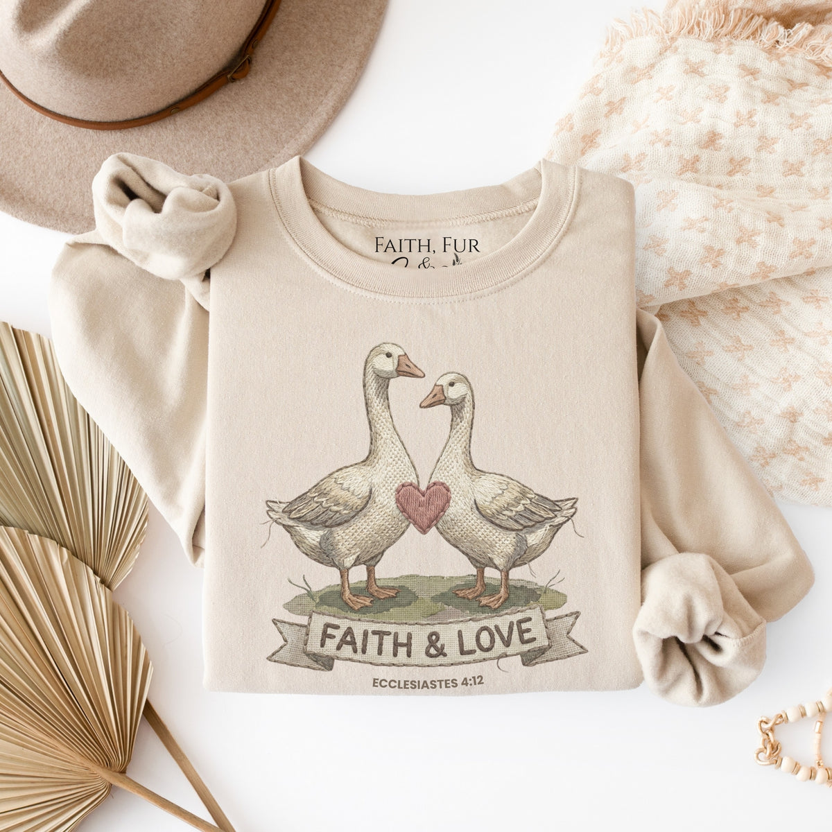 FAITH & LOVE GOOSE SWEATSHIRT