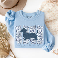 Saved by Grace & a Dachshund Sweatshirt