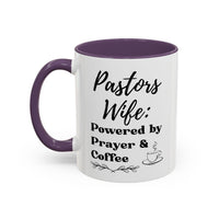 Pastor's Wife Coffee Mug - Powered by Prayer & Coffee