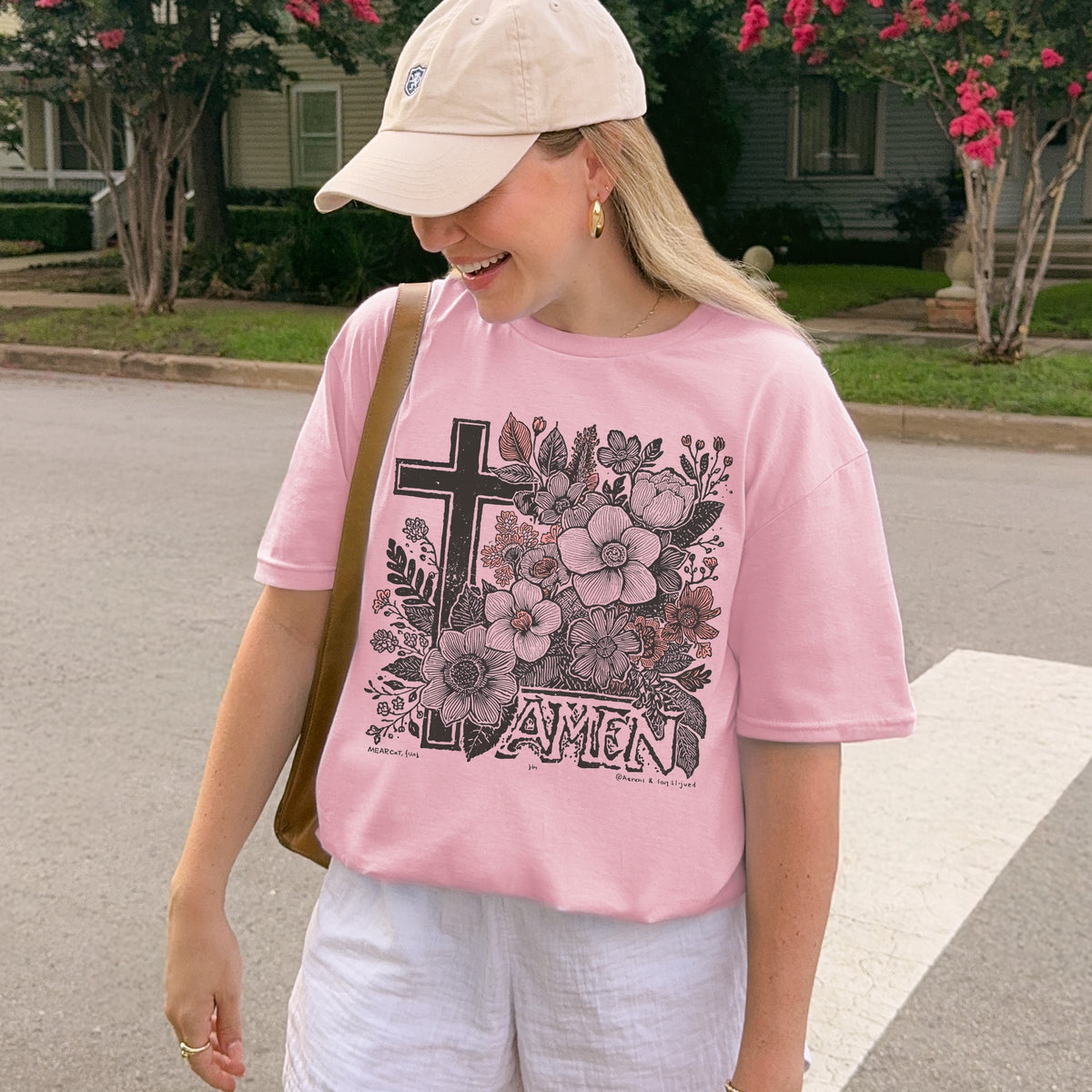 Vintage Linocut Floral Tee