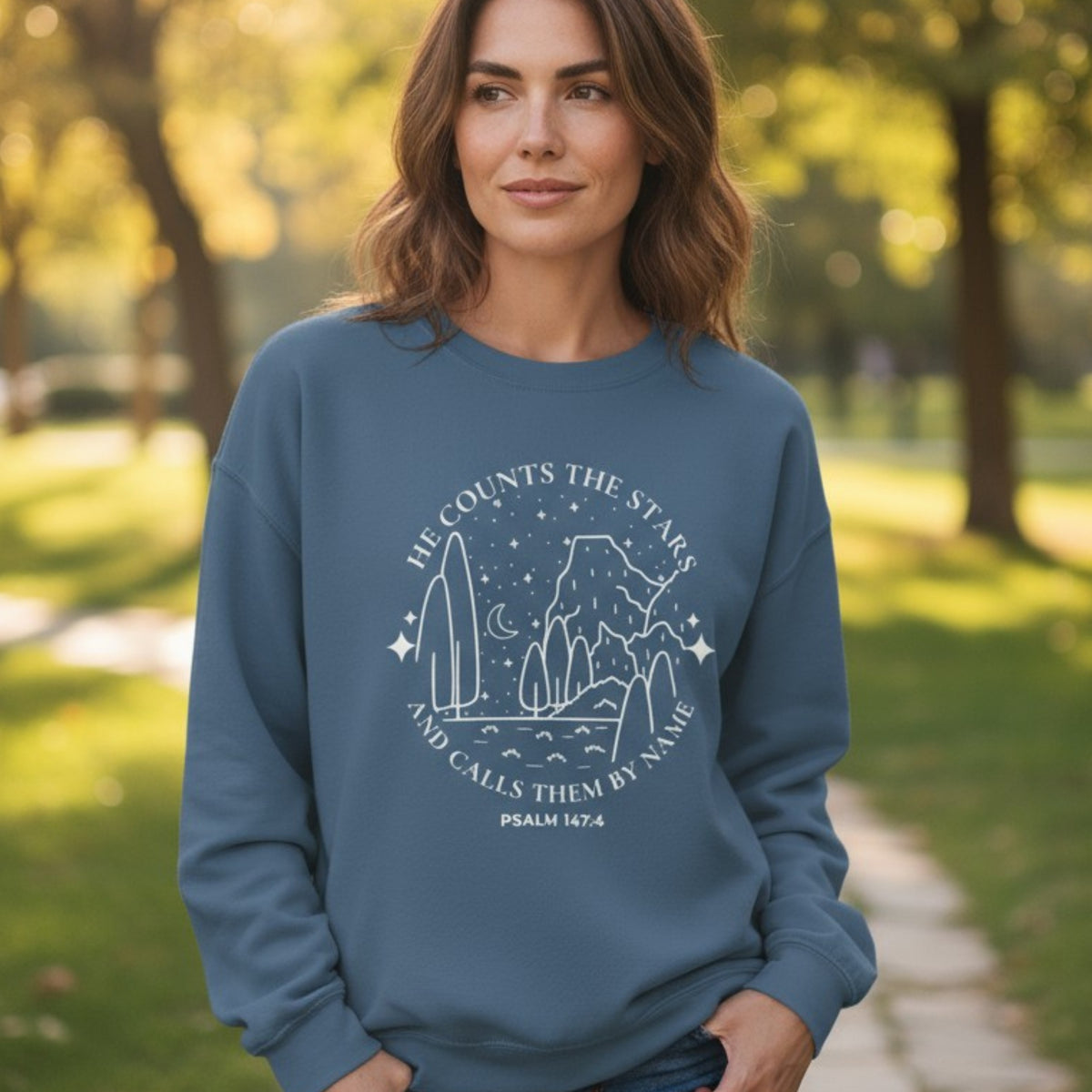 He Counts the Stars Sweatshirt