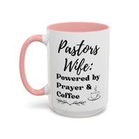 Pastor's Wife Coffee Mug - Powered by Prayer & Coffee