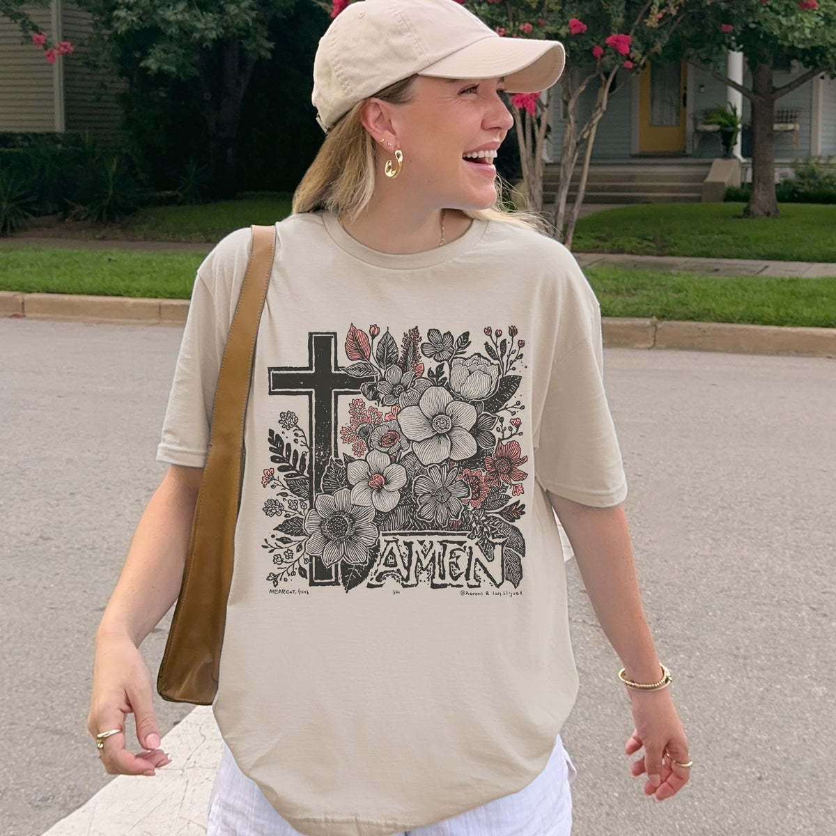 Vintage Linocut Floral Tee