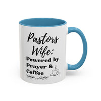 Pastor's Wife Coffee Mug - Powered by Prayer & Coffee
