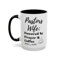 Pastor's Wife Coffee Mug - Powered by Prayer & Coffee