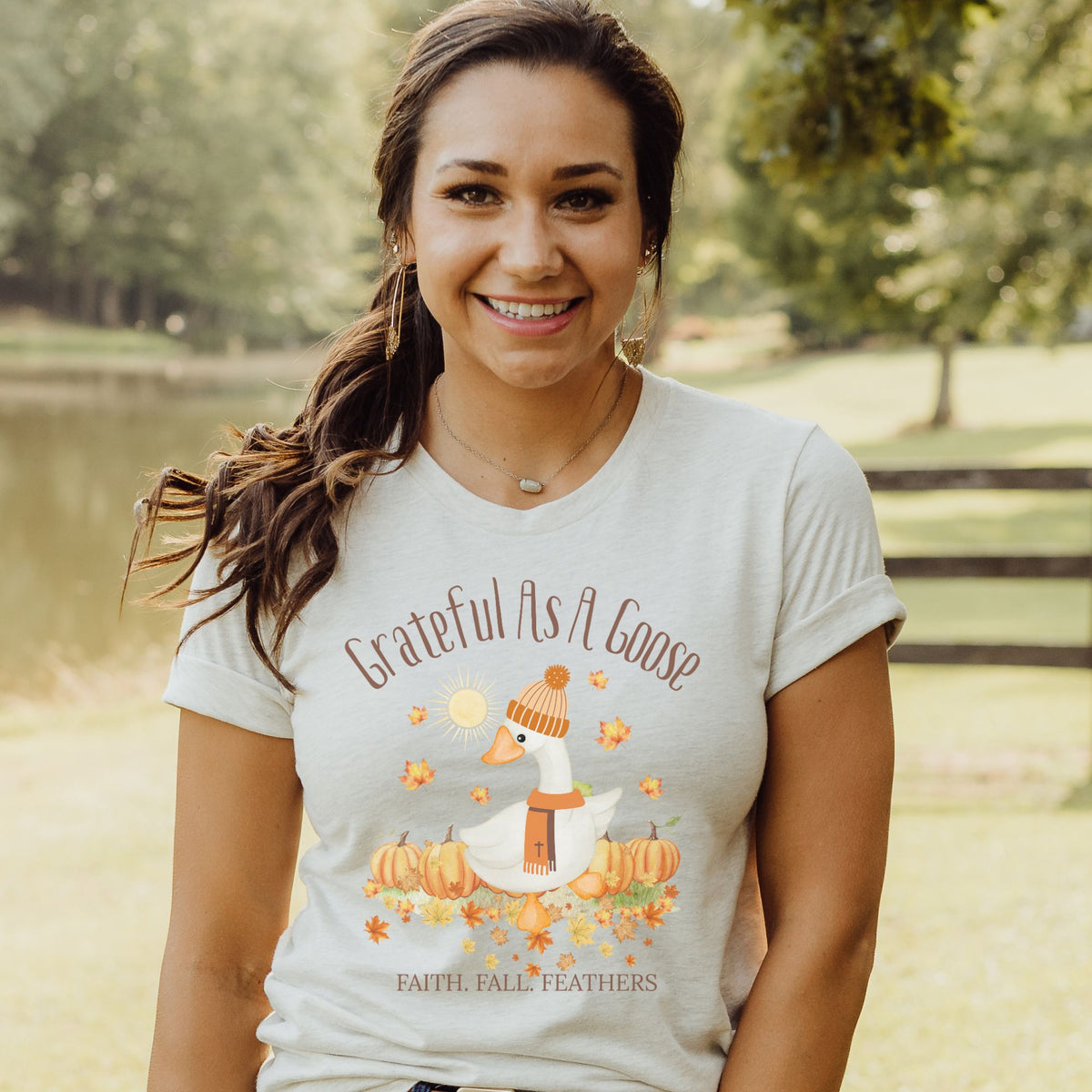 Grateful as a Goose Autumn Tee