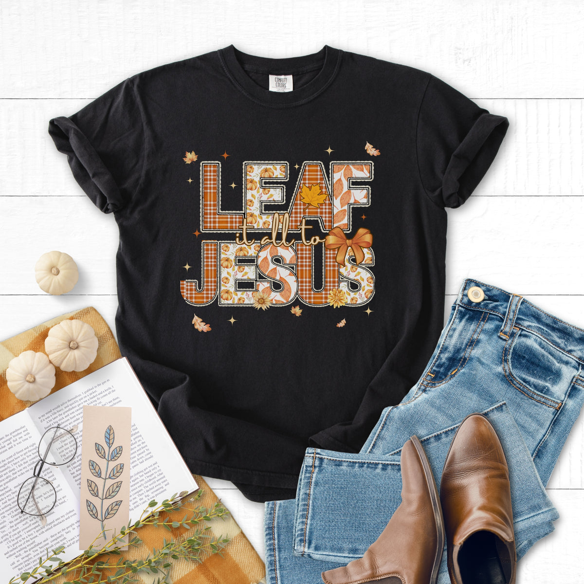 Leaf It All To Jesus Comfort Colors Tee