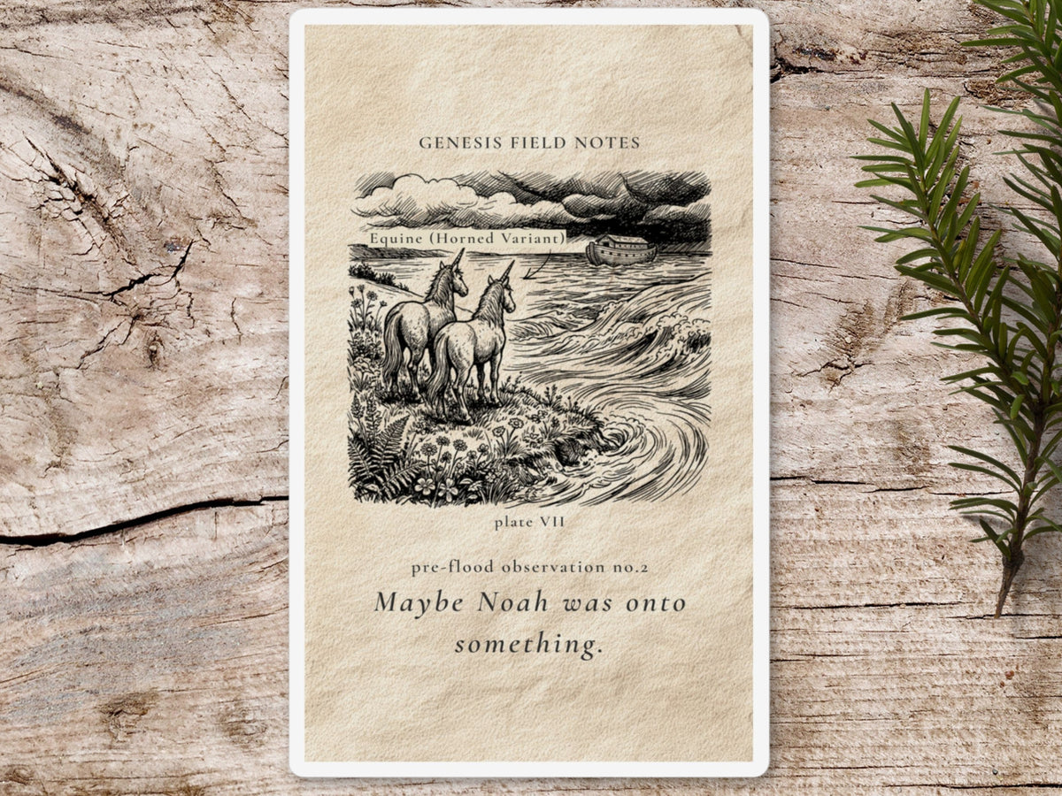 Maybe Noah was Onto Something Unicorn Magnet - Genesis Field Notes Collection