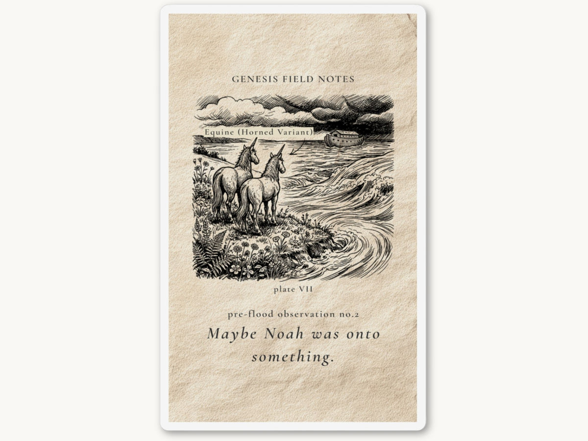 Maybe Noah was Onto Something Unicorn Magnet - Genesis Field Notes Collection